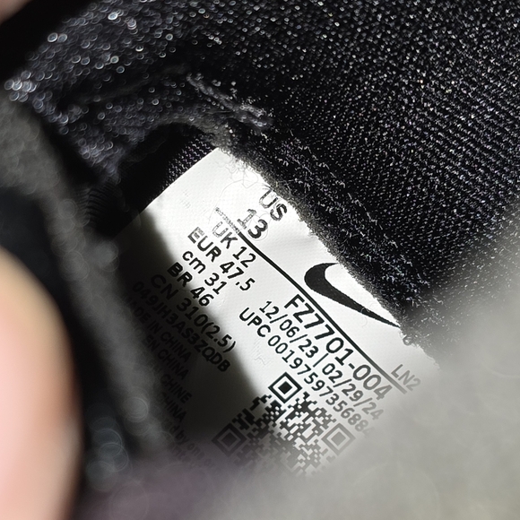 NEW! Nike Alpha Menace Pro 3 Black Red Football Cleats Men's Size 13 - Picture 8 of 8